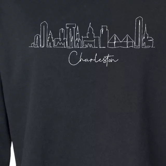 City Skyline Charleston South Carolina Cropped Pullover Crew