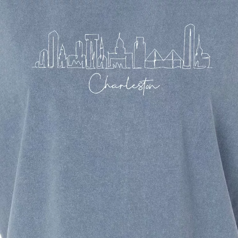 City Skyline Charleston South Carolina Garment-Dyed Women's Muscle Tee