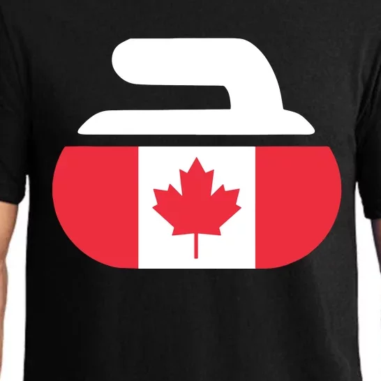 Curling Stone Canada Curler Canadian Flag Curling Pajama Set