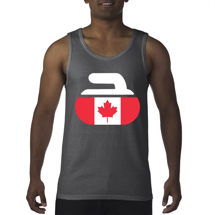 Curling Stone Canada Curler Canadian Flag Curling Tank Top