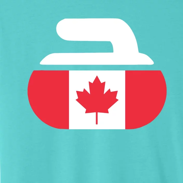 Curling Stone Canada Curler Canadian Flag Curling ChromaSoft Performance T-Shirt