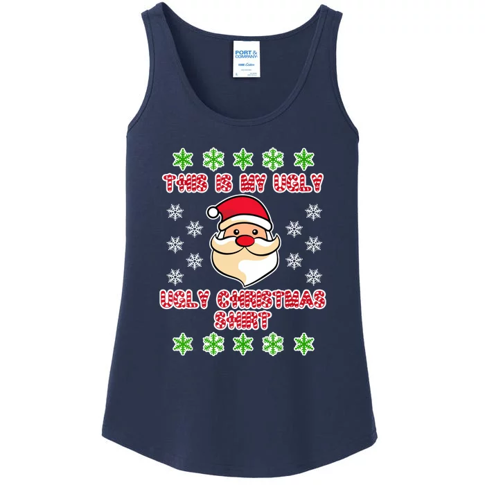 Cute Santa Claus This Is My Ugly Christmas Santa Ugly Christmas Gift Ladies Essential Tank