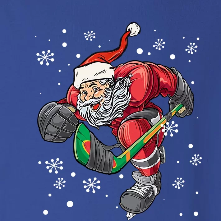 Christmas Santa Claus Ice Hockey Funny Gift Teens Funny Gift Toddler Long Sleeve Shirt