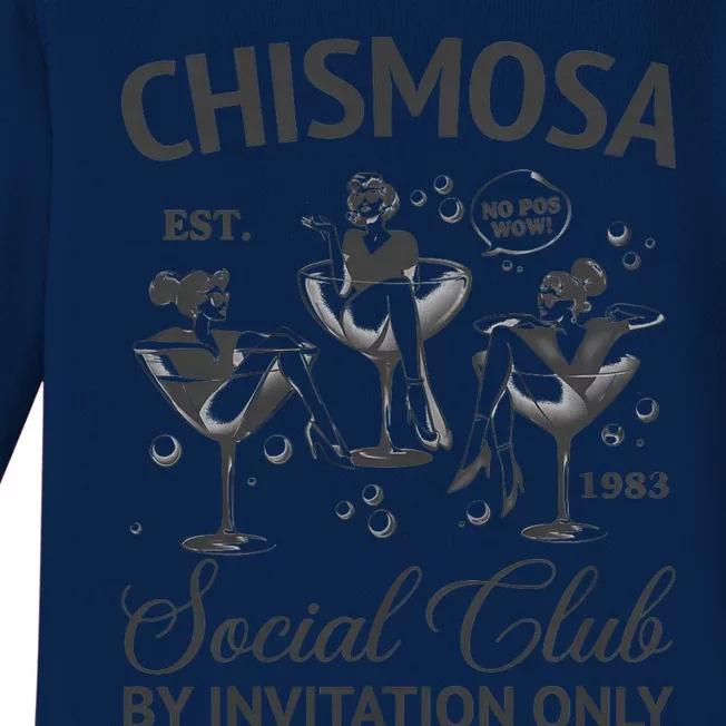 Chismosa Social Club Latina Mexicana Funny Hispanic Women Baby Long Sleeve Bodysuit