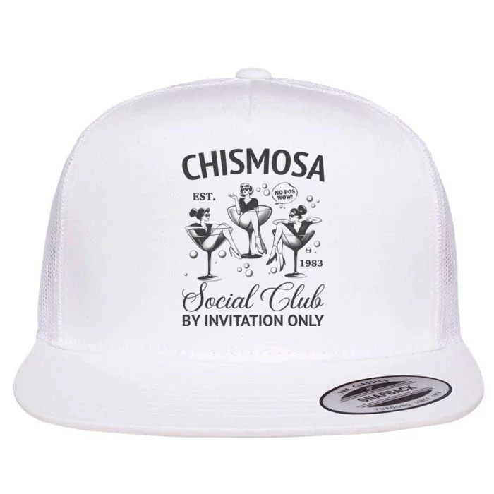 Chismosa Social Club Latina Mexicana Funny Hispanic Women Flat Bill Trucker Hat