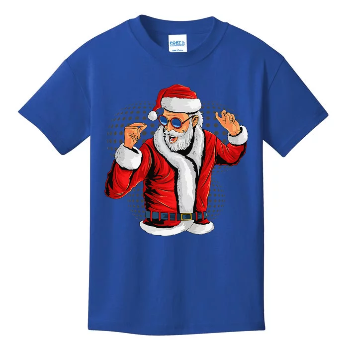 Cool Santa Claus Christmas Party Outfit Funny And Funny Kids T-Shirt