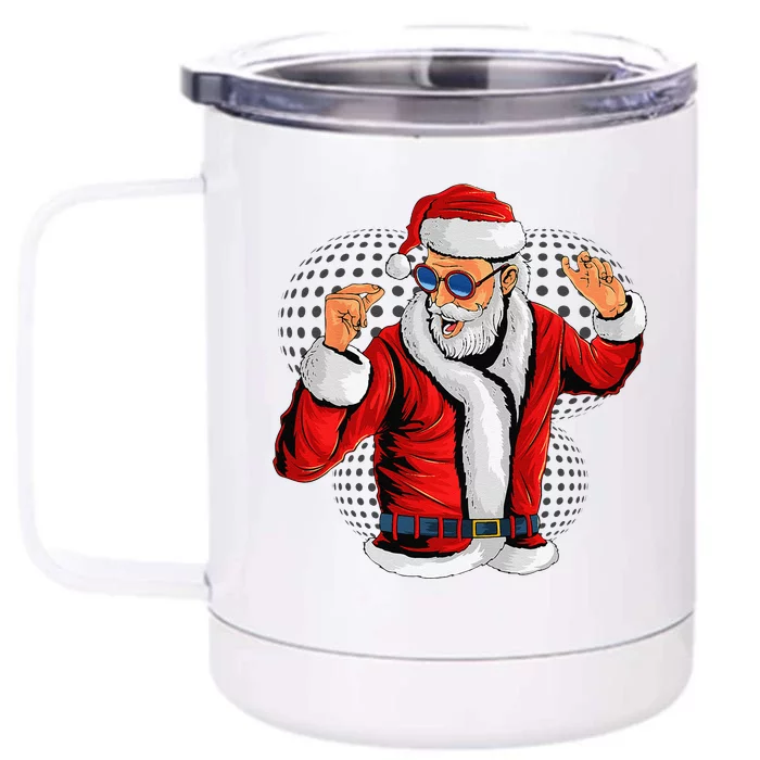 Cool Santa Claus Christmas Party Outfit Funny And Funny Front & Back 12oz Stainless Steel Tumbler Cup