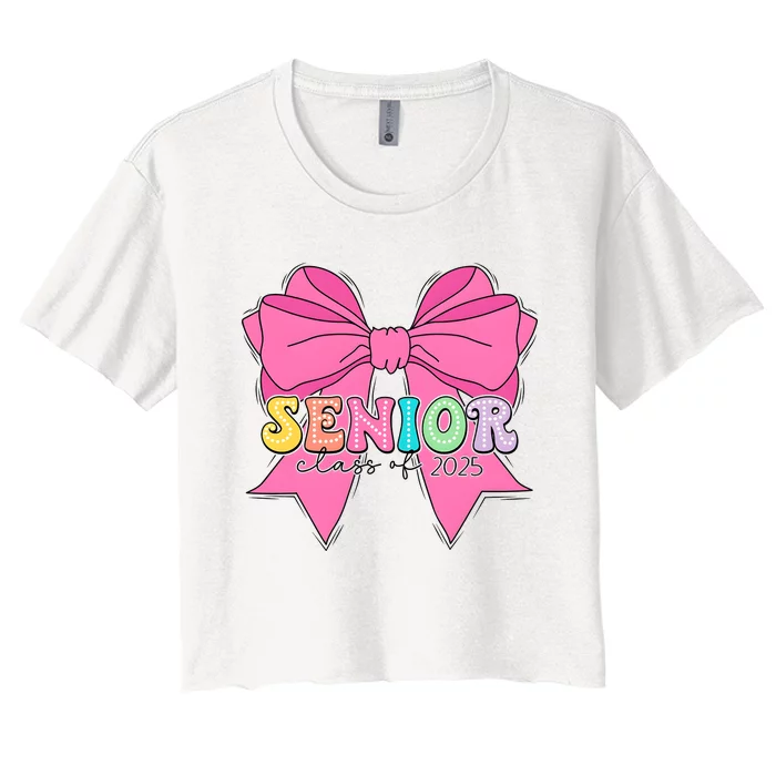 Coquette Senior Class Of 2025 Women's Crop Top Tee