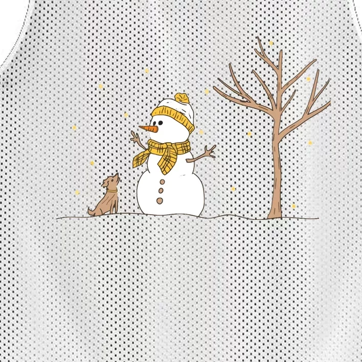 Christmas Snowman Mesh Reversible Basketball Jersey Tank