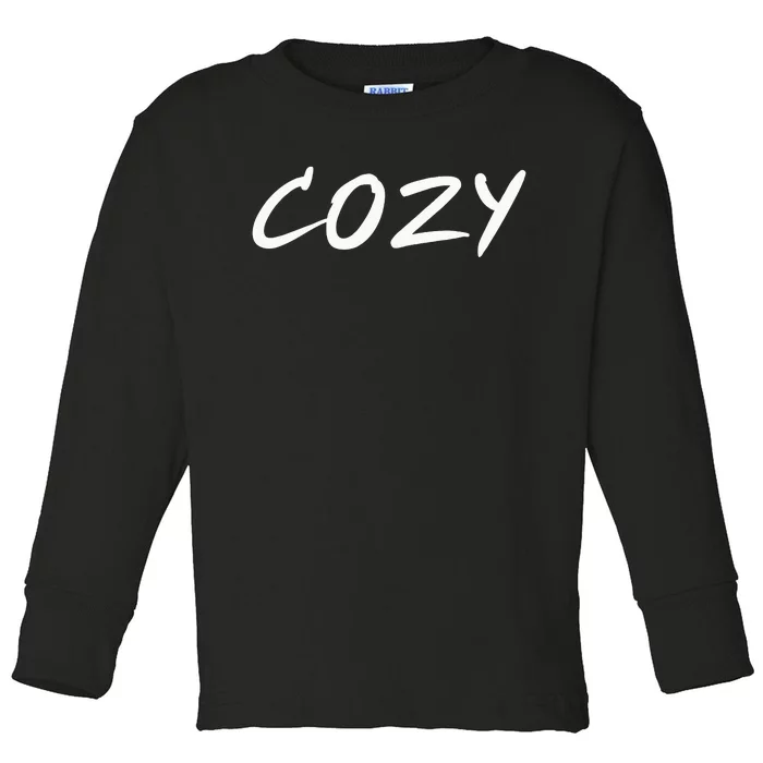 Cozy She Comfortable In My Skin Cute Trendy Concert Toddler Long Sleeve Shirt