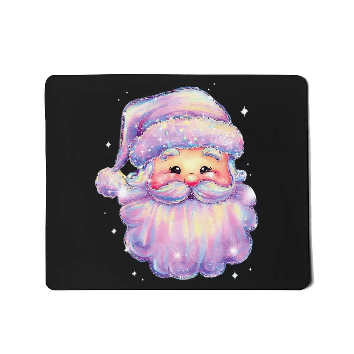 Colorful Santa Claus Face Christmas Xmas Family Matching Pjs Mousepad