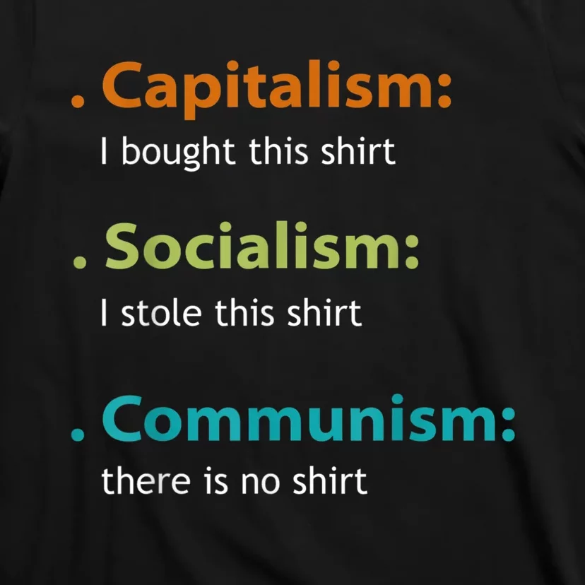 Capitalism Socialism Communism Libertarian Economics Freedom T-Shirt