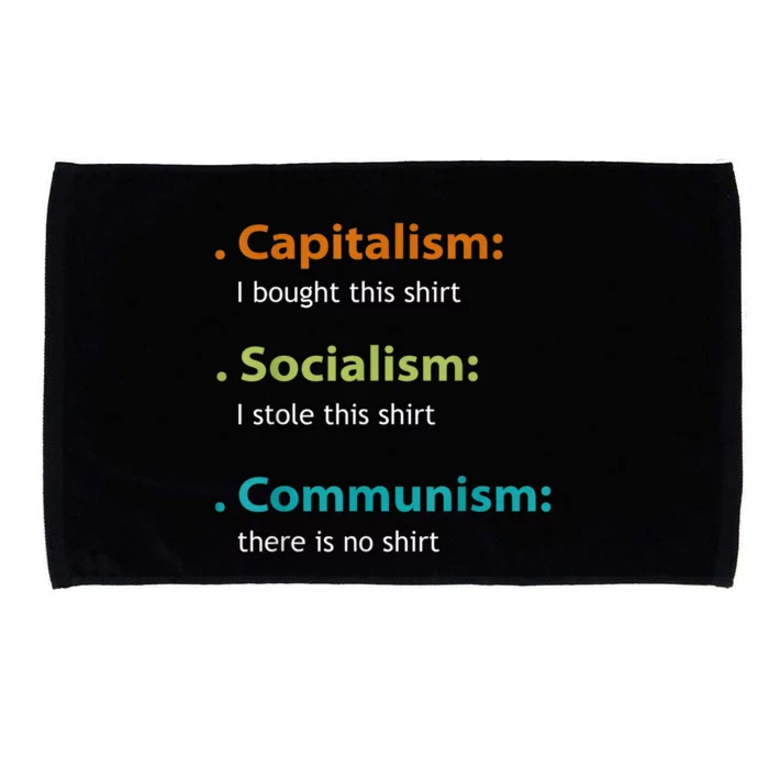 Capitalism Socialism Communism Libertarian Economics Freedom Microfiber Hand Towel