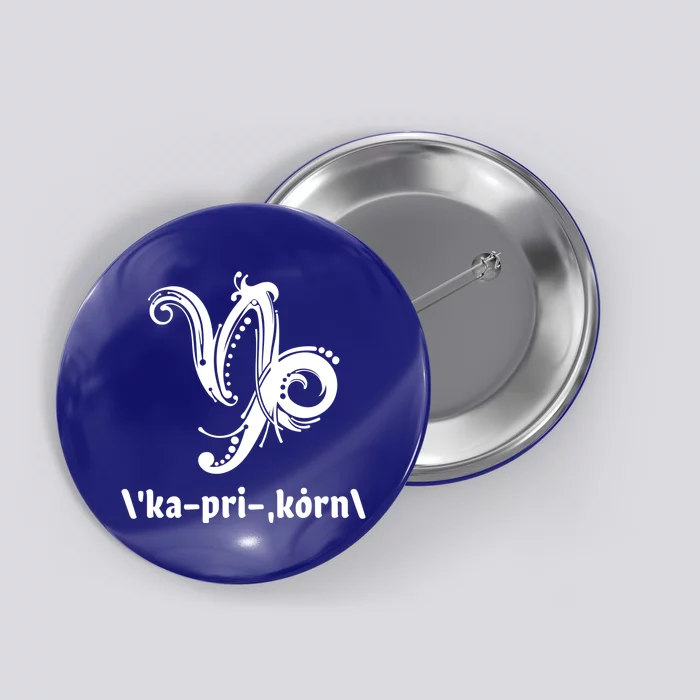 Cool Saying Capricorn Horoscope Zodiac Sign Esotericism Gift Button