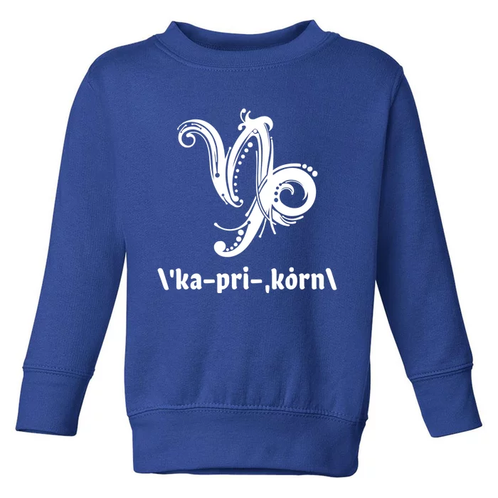 Cool Saying Capricorn Horoscope Zodiac Sign Esotericism Gift Toddler Sweatshirt