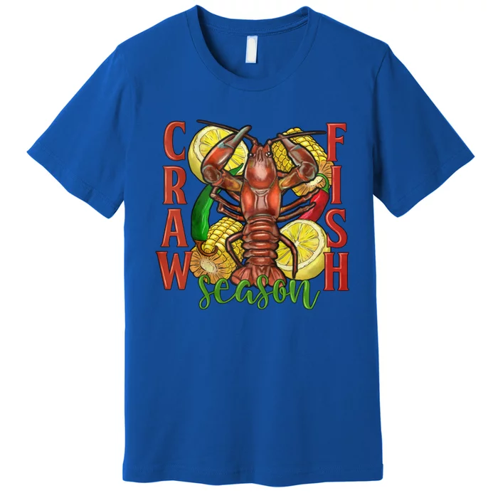 Crawfish Season Corn Crawfish Season Cajun Junkie Gift Premium T-Shirt