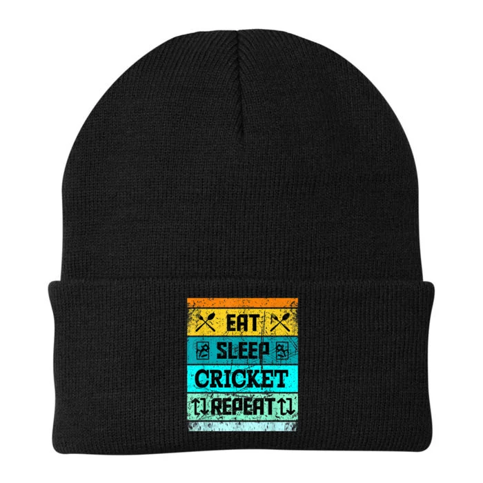 Cricket Sport Cricket Team Eat Sleep Cricket Jersey Knit Cap Winter Beanie