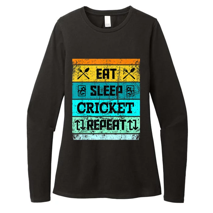 Cricket Sport Cricket Team Eat Sleep Cricket Jersey Womens CVC Long Sleeve Shirt