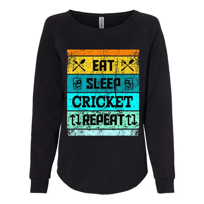 Cricket Sport Cricket Team Eat Sleep Cricket Jersey Womens California Wash Sweatshirt