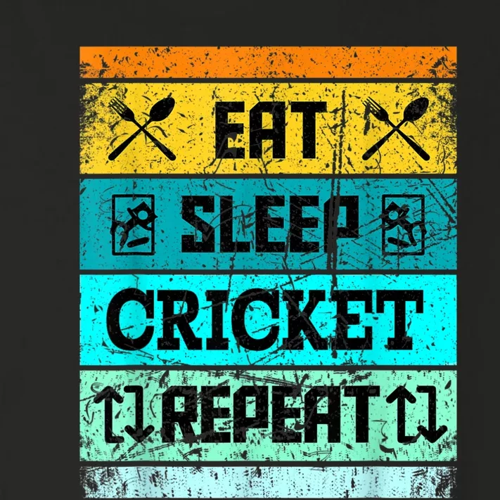 Cricket Sport Cricket Team Eat Sleep Cricket Jersey Toddler Long Sleeve Shirt