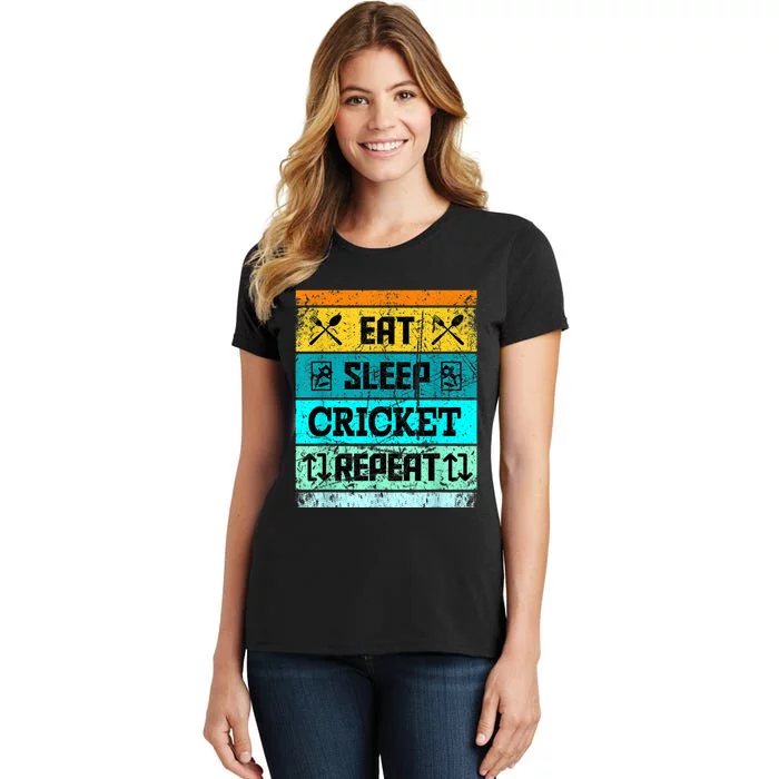 Cricket Sport Cricket Team Eat Sleep Cricket Jersey Women's T-Shirt