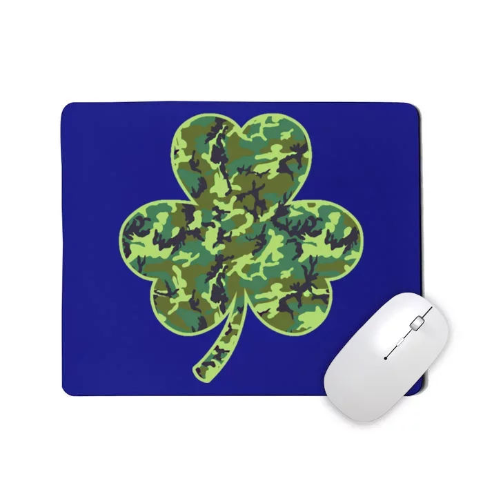 Camo Shamrock Camouflage Hunt St Patrick's Good Luck Hunting Gift Mousepad