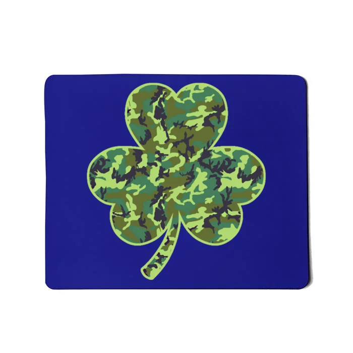 Camo Shamrock Camouflage Hunt St Patrick's Good Luck Hunting Gift Mousepad