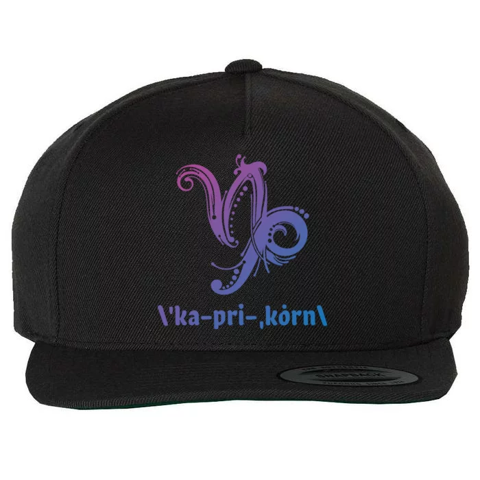 Cool Saying Capricorn Horoscope Zodiac Sign Esotericism Gift Wool Snapback Cap