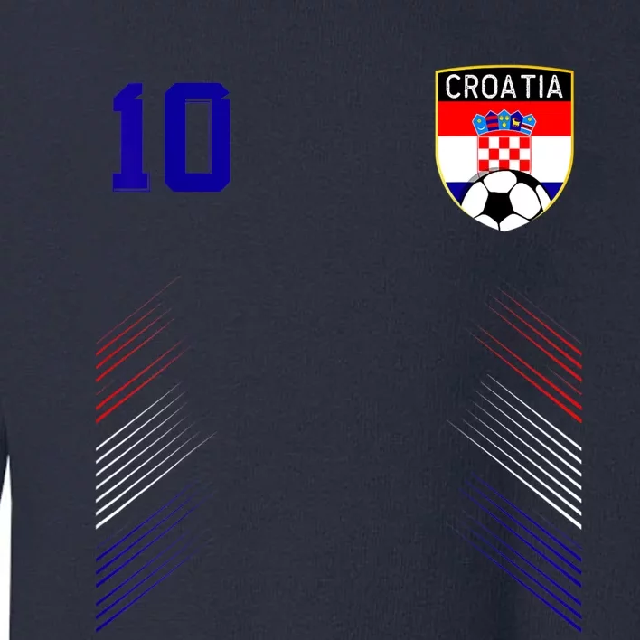 Croatia Soccer Croatian Football Retro 10 Jersey Toddler Sweatshirt