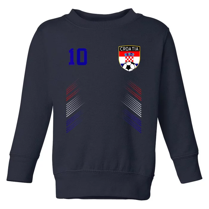 Croatia Soccer Croatian Football Retro 10 Jersey Toddler Sweatshirt