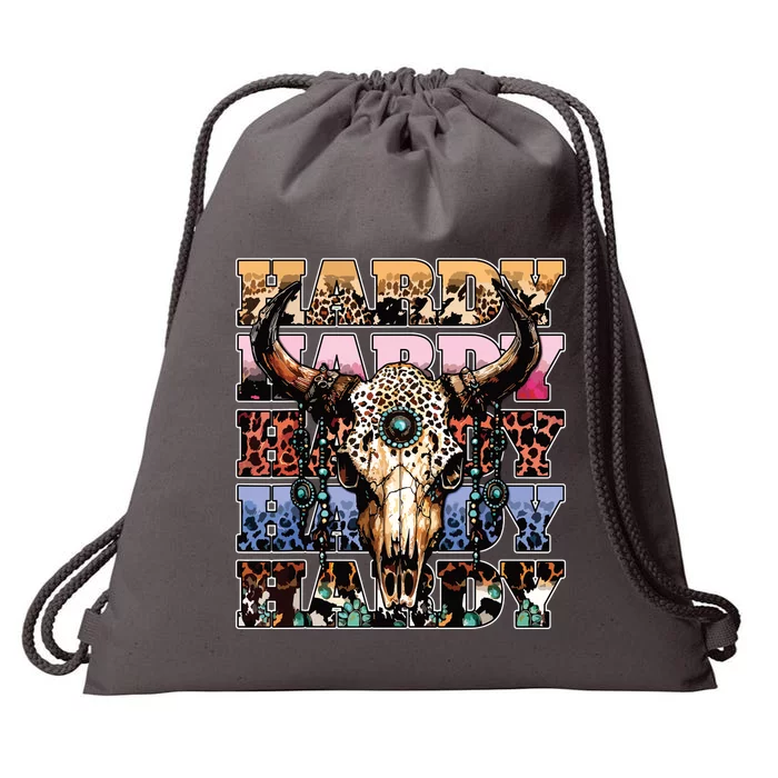 Cow Skull Drawstring Bag