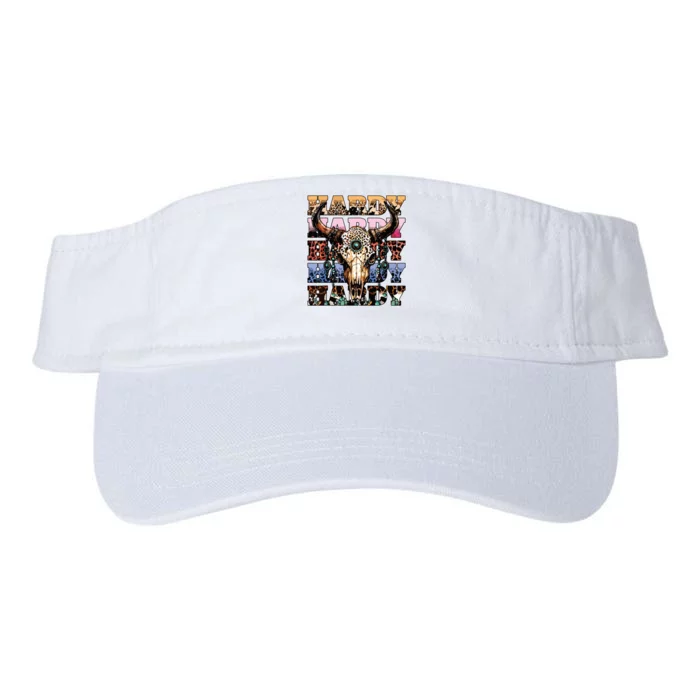 Cow Skull Valucap Bio-Washed Visor