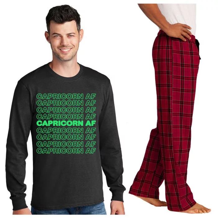 Cool Saying Capricorn Zodiac Horoscope Astronomy Funny Gift Long Sleeve Pajama Set