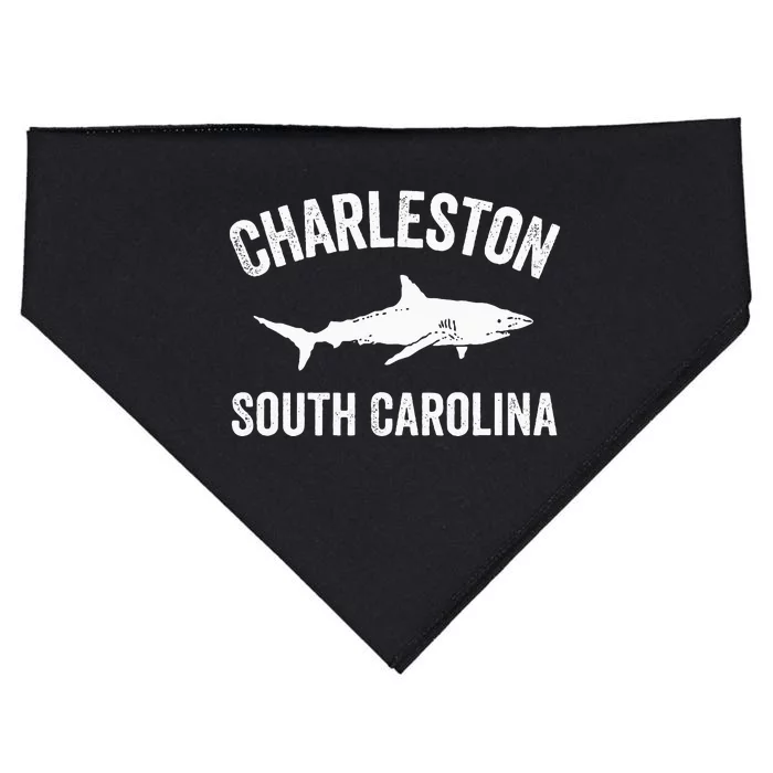 Charleston Shark Charleston South Carolina Gift USA-Made Doggie Bandana