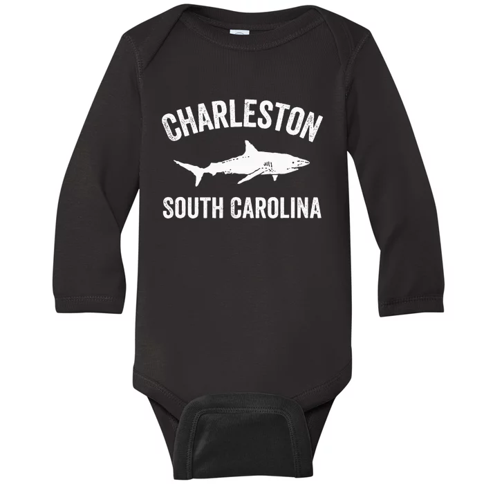 Charleston Shark Charleston South Carolina Gift Baby Long Sleeve Bodysuit