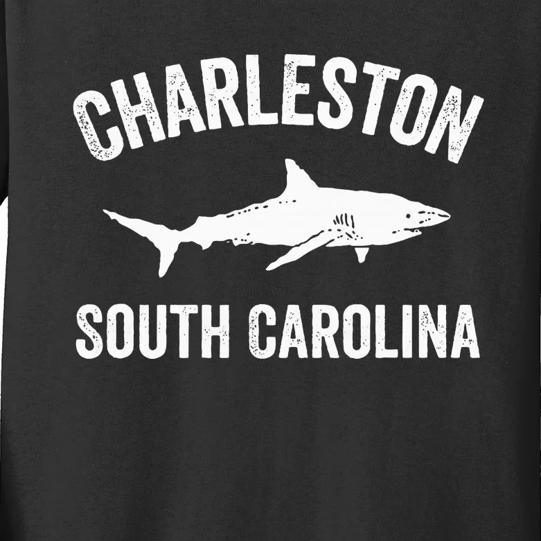 Charleston Shark Charleston South Carolina Gift Kids Long Sleeve Shirt