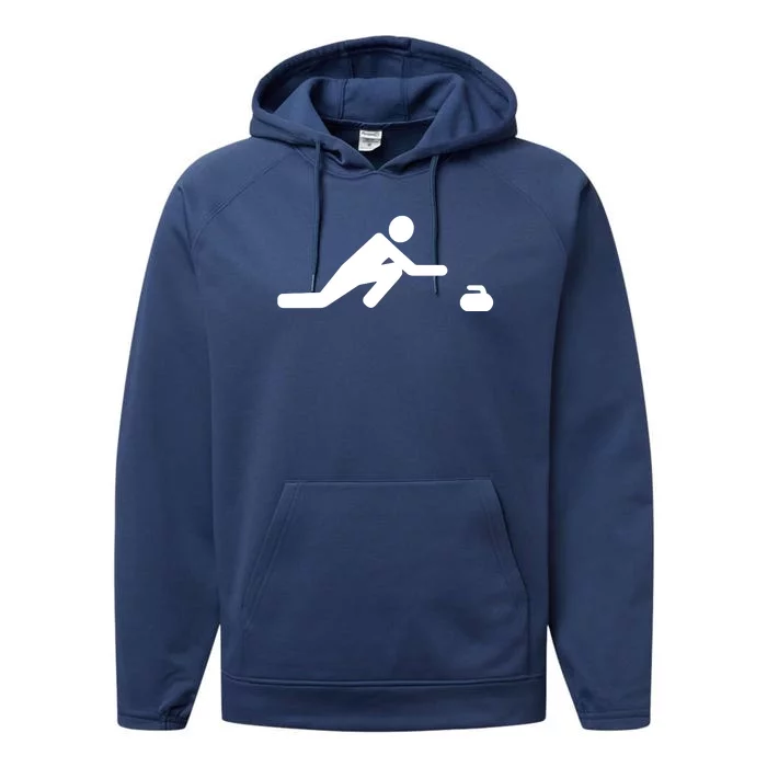 Curling Symbol Performance Fleece Hoodie