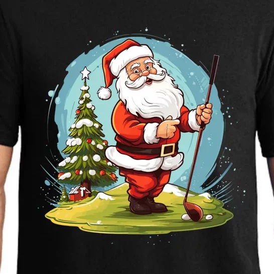 Christmas Santa Claus Golf Xmas Gift Pajama Set