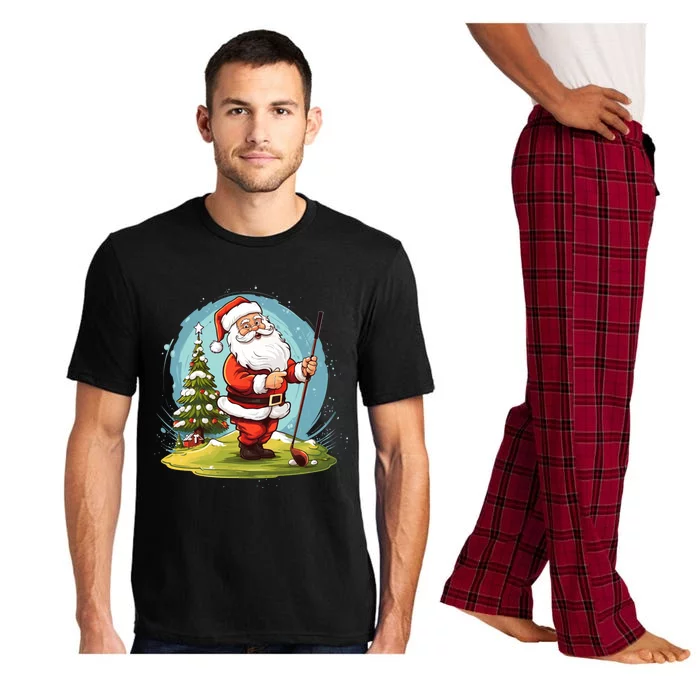 Christmas Santa Claus Golf Xmas Gift Pajama Set