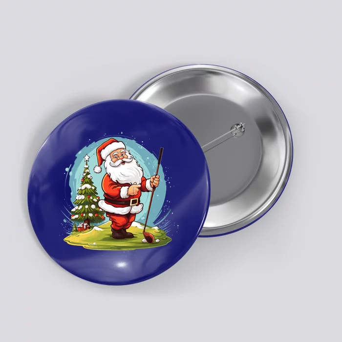 Christmas Santa Claus Golf Xmas Gift Button