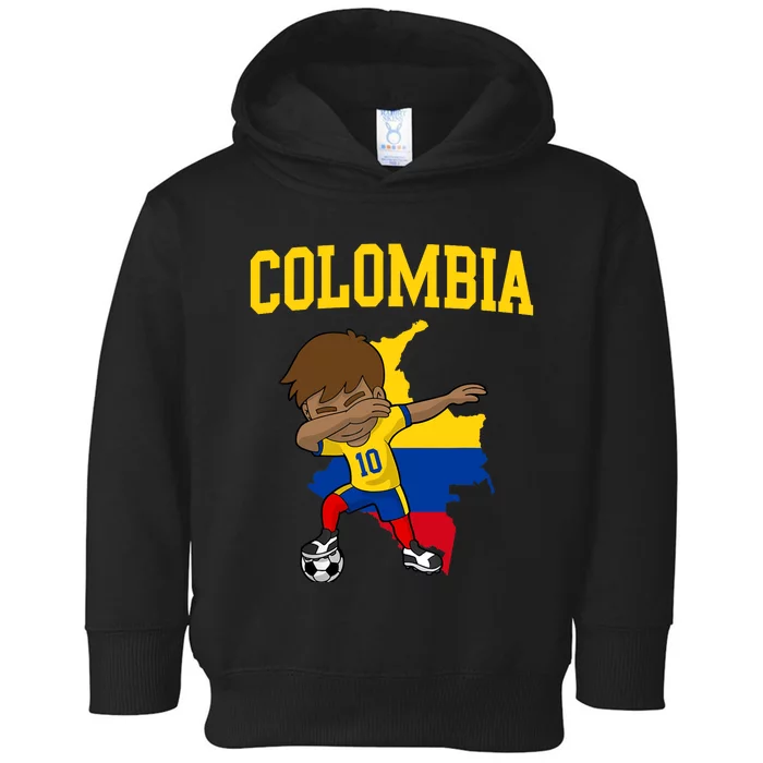 Colombia Soccer Colombian Football Dabbing Toddler Hoodie