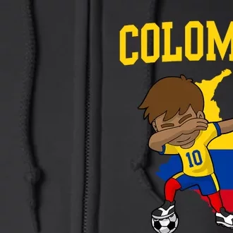 Colombia Soccer Colombian Football Dabbing Full Zip Hoodie