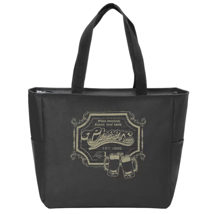 Cheers Sign Zip Tote Bag