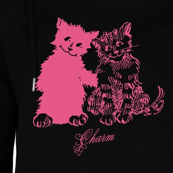 Clairo Store Charm Cat Friends Womens Funnel Neck Pullover Hood