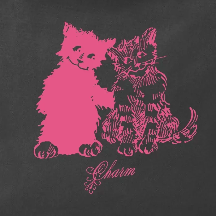 Clairo Store Charm Cat Friends Zip Tote Bag