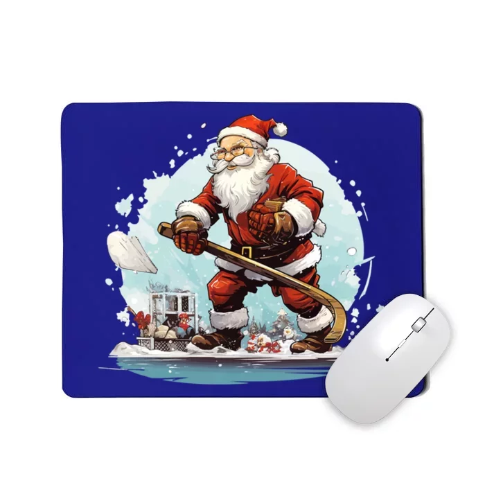 Christmas Santa Claus Hockey Xmas Great Gift Mousepad