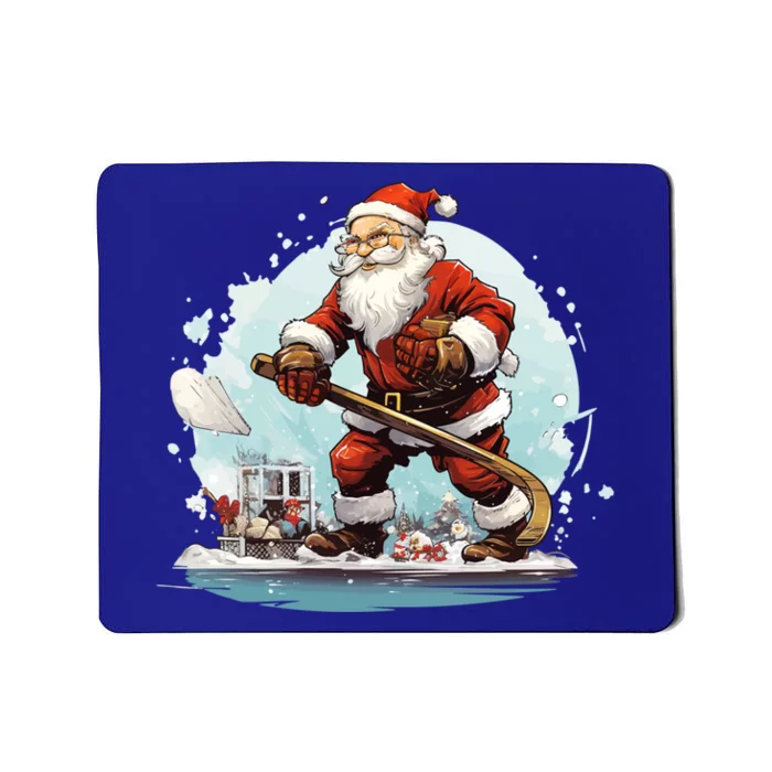 Christmas Santa Claus Hockey Xmas Great Gift Mousepad