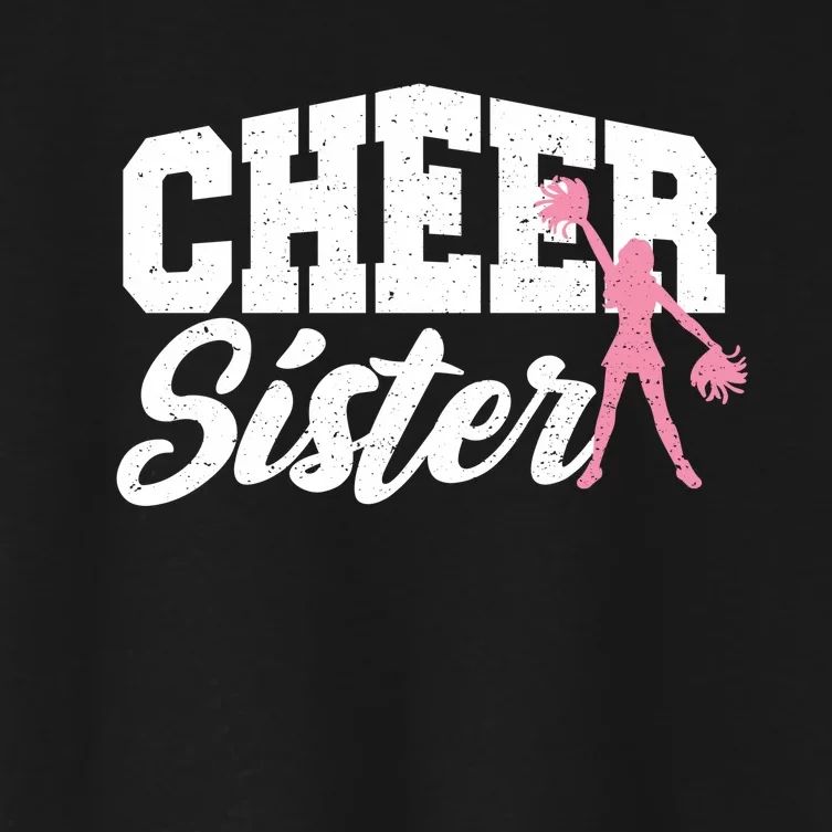 Cheer Sister Cheerleading Women's Crop Top Tee