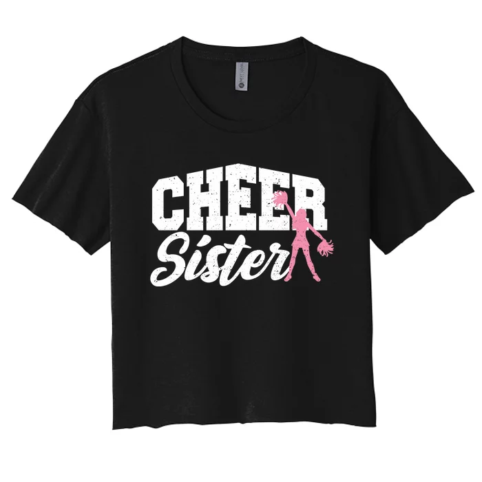 Cheer Sister Cheerleading Women's Crop Top Tee