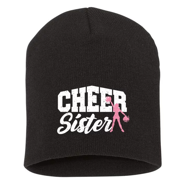 Cheer Sister Cheerleading Short Acrylic Beanie